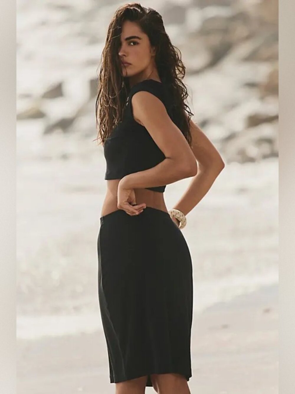 Free People Good Feels Tee Skirt Set NWOT - Picture 2 of 10